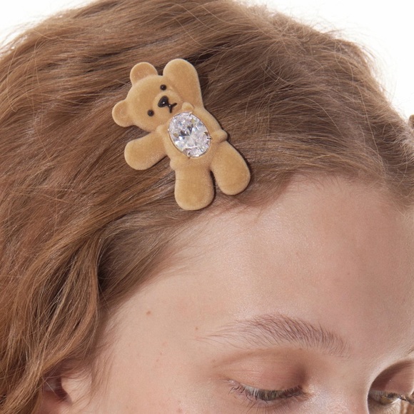 GREETING BEAR GEMSTONE HAIR CLIP - Picture 5 of 9